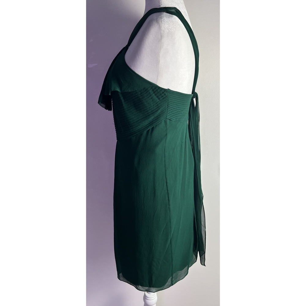 Vera Wang Lavender Label‎ Silk Chiffon Party Cocktail Dress Emerald Green Sz 6 - Picture 6 of 13